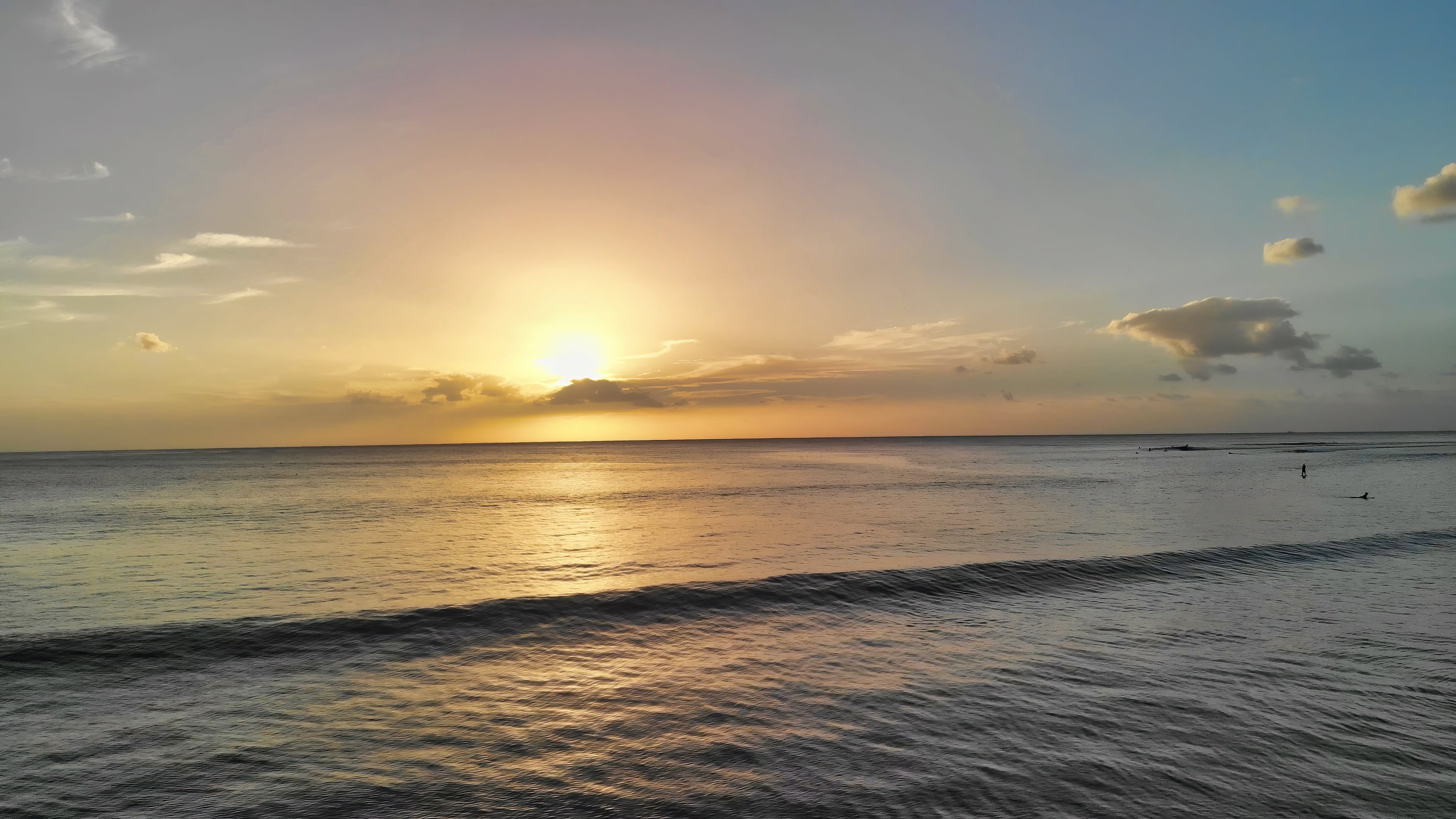 Ocean at sunset.